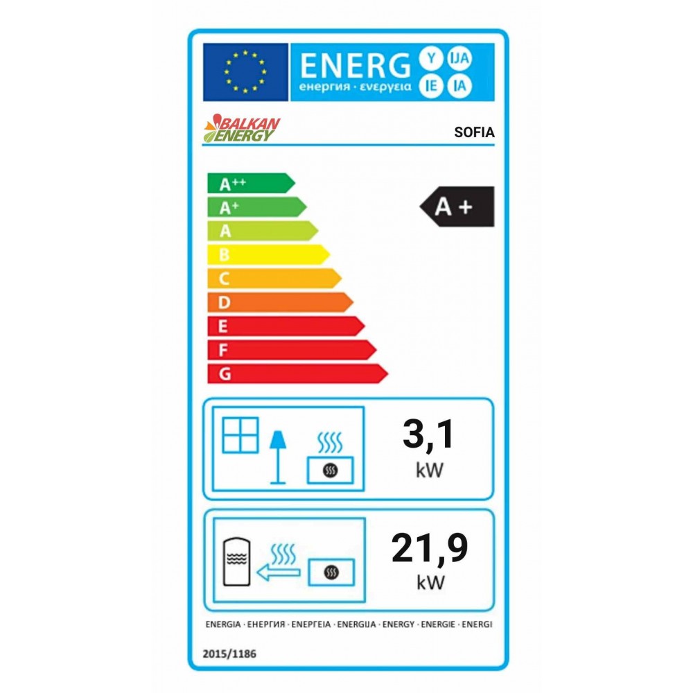 Peletová kamna s teplovodním výměníkem Balkan Energy Sofia, 25kW | Peletová kamna s teplovodním výměníkem | Peletová kamna |