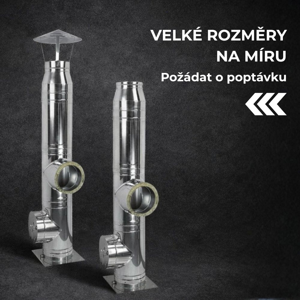 Komínové průduchy velkých rozměrů na individuální objednávku | Kouřovody pro peletová kamna | Komíny |