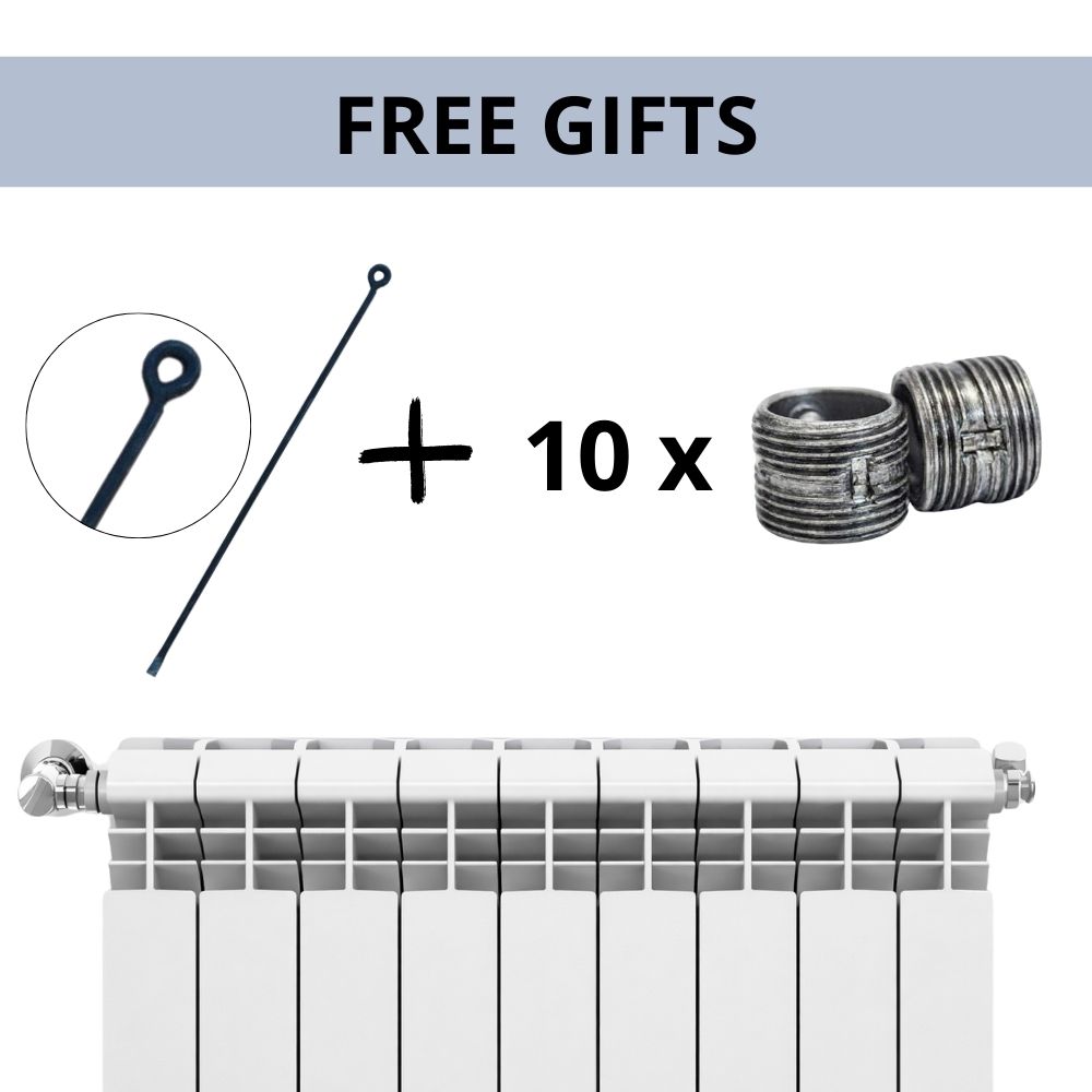 Kompletní sada hliníkových radiátorů Helyos Evo H700, 6 dílů x 10 sekcí | Hliníkové radiátory | Radiátory |