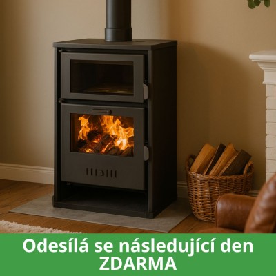 Кrbová kamna s teplovodním výměníkem s troubou Balkan Energy Suzana, 11.6kW - 17.5kW - 