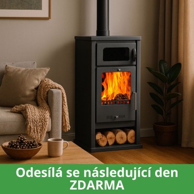 Krbová kamna s troubou Balkan Energy Troy, 7.8kW - Kamna na dřevo