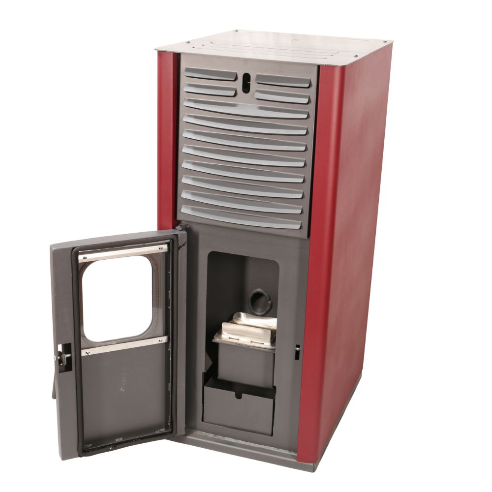 Peletová kamna s teplovodním výměníkem Mytherm IOLI TS 21 červený, 23.5kW | Peletová kamna s teplovodním výměníkem | Peletová kamna |