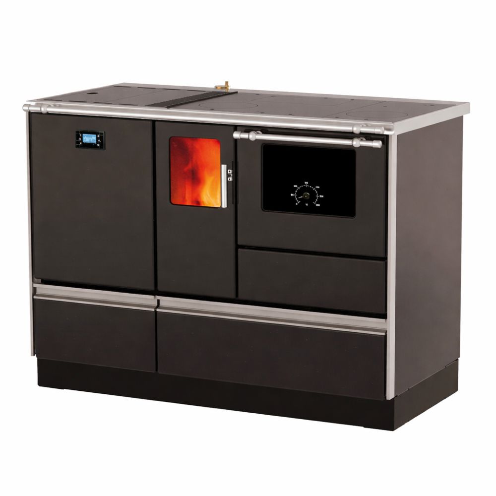 Sporák na pelety s výměníkem Alfa Plam Alfa Term 20 Pellet Anthracite, 20kW | Sporáky na pelety | Pelety |