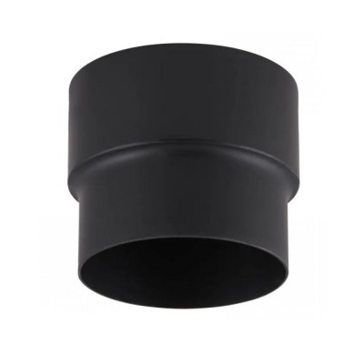 Přechodka kouřovodu PARKANEX, Ocel, Černá, Ø120-130, Tloušťka 2mm - Komíny