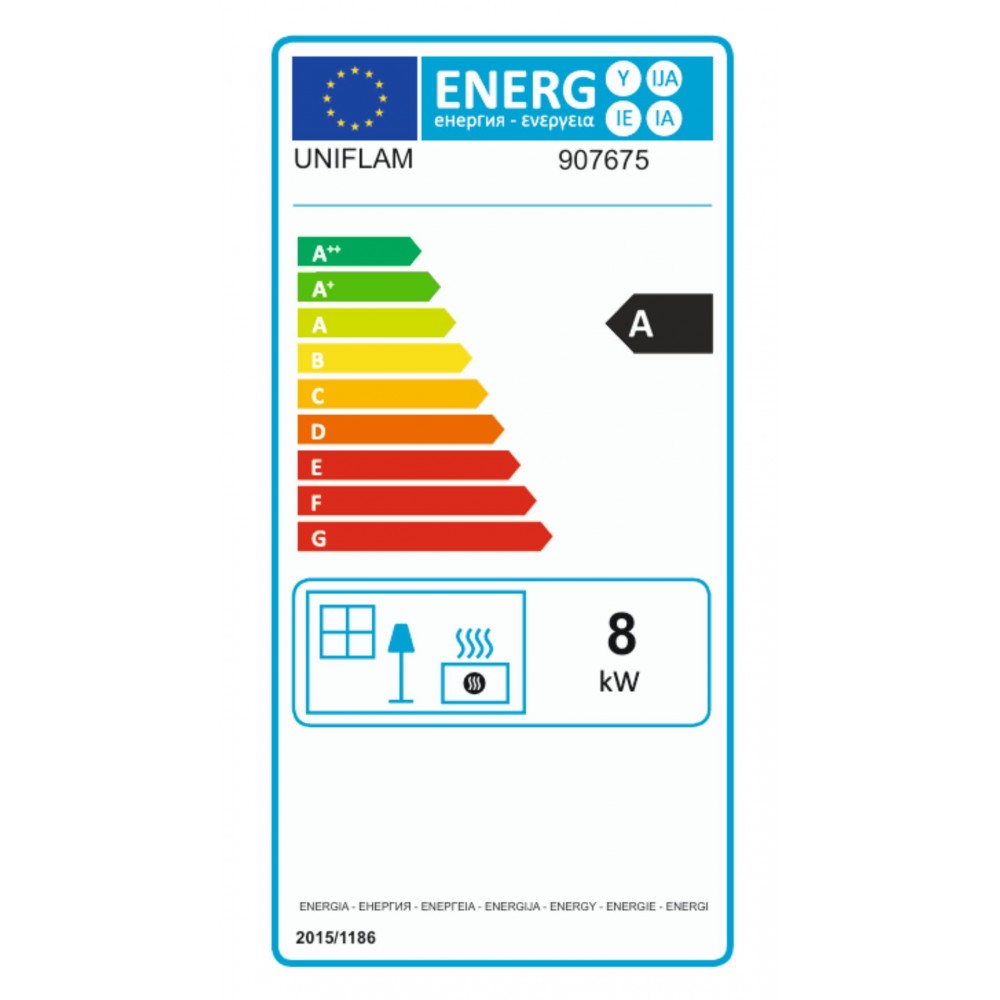 Krbová vložka UNIFLAM 700 ECO s klapkou a přívodem vzduchu, 8 kW | Krbové vložky | Krby |