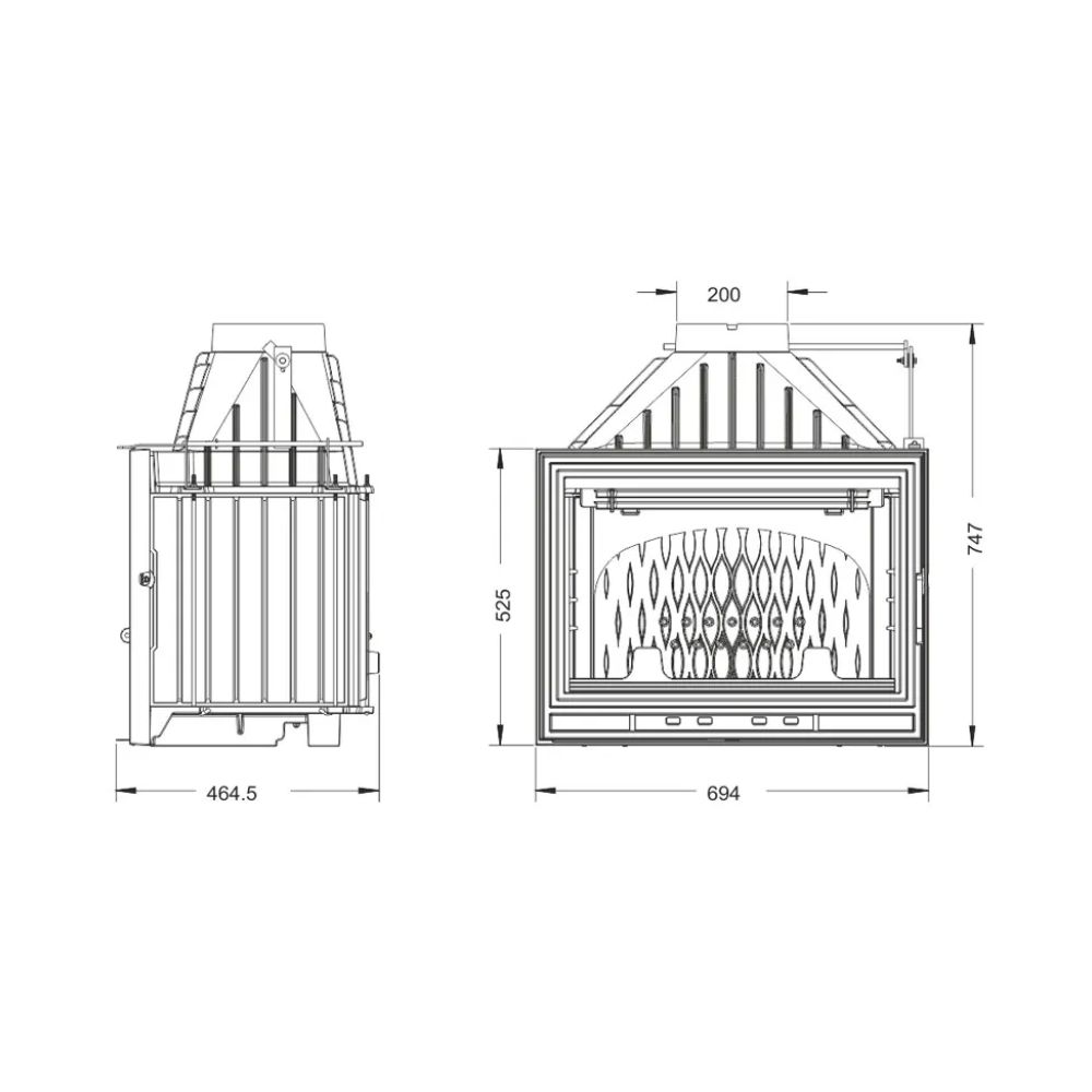 Krbová vložka UNIFLAM 700 OPTIMA ECO s klapkou, 12 kW | Krbové vložky | Krby |