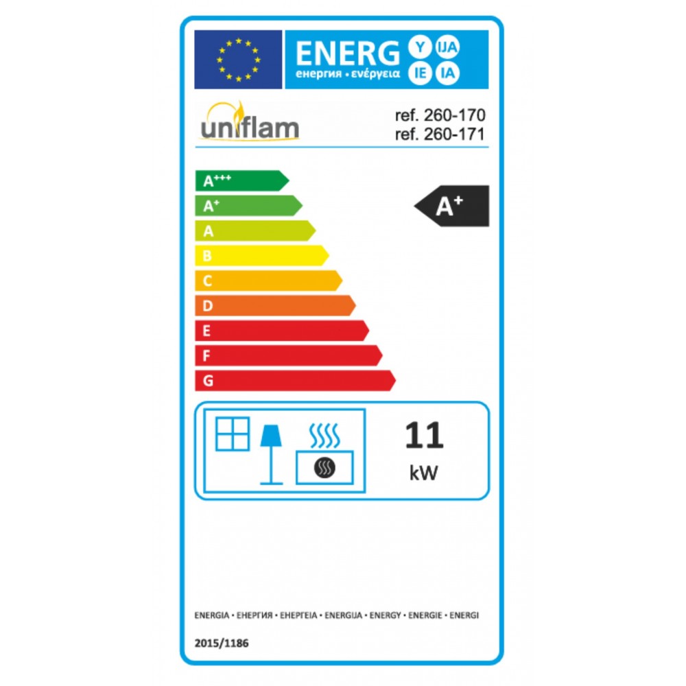 Krbová vložka UNIFLAM 760 EVO s výsuvnými dveřmi a přívodem vzduchu, 11 kW | Krbové vložky | Krby |