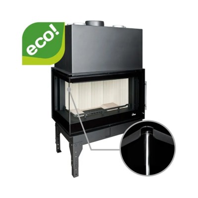 Krbová vložka UNIFLAM 860 EVO PBS s rozvody vzduchu a přívodem vzduchu, ohýbané sklo, levá strana, 15 kW - Krby