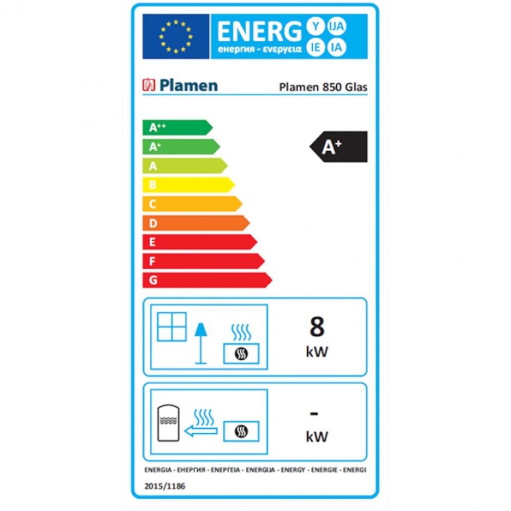 Sporák na tuhá paliva Plamen 850 Glas N, 8kW | Krbová kamna s troubou | Krbová kamna |