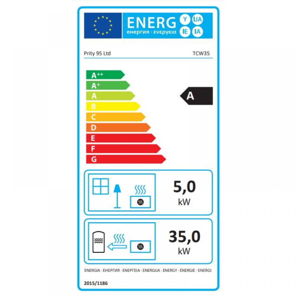 Teplovodní krbová vložka Prity TC W35 litinová, 40kw | Teplovodní krbová vložka | Krby |