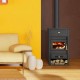 Krbová kamna s teplovodním výměníkem Prity K2 CP W13 s litinovou deskou, 15kW | Krbová kamna s teplovodním výměníkem | Krbová kamna |