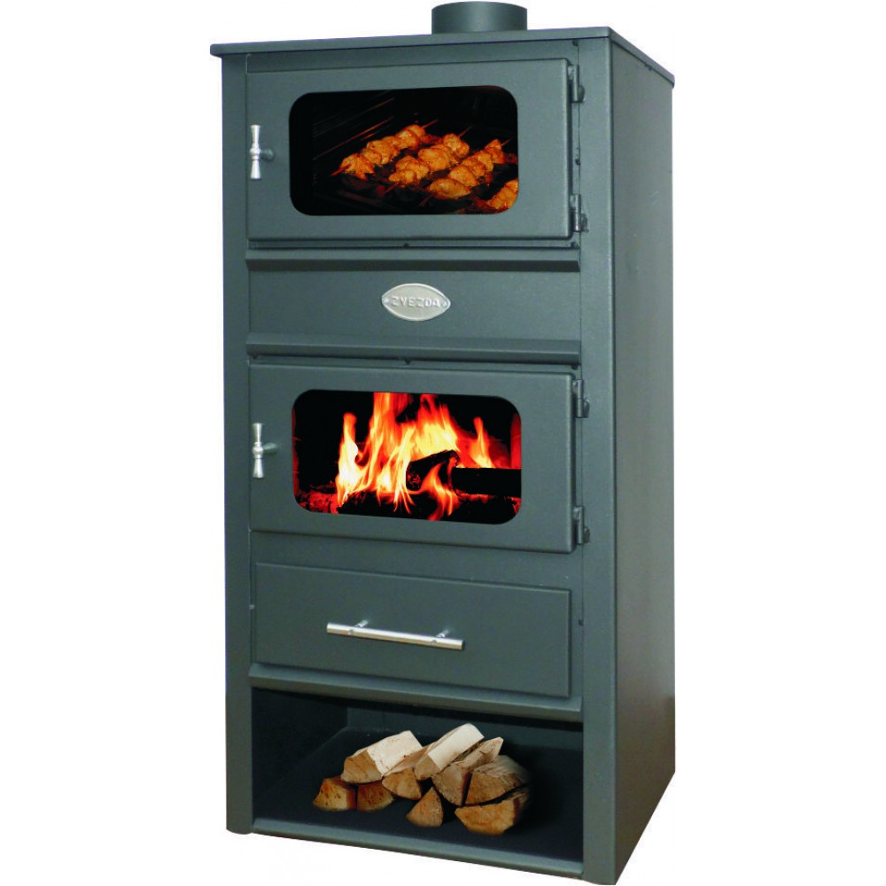 Krbová kamna s troubou Zvezda MF, 10.9kW