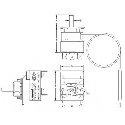 Capillary electromechanical thermostat Cewal, CTR - Srovnání produktů