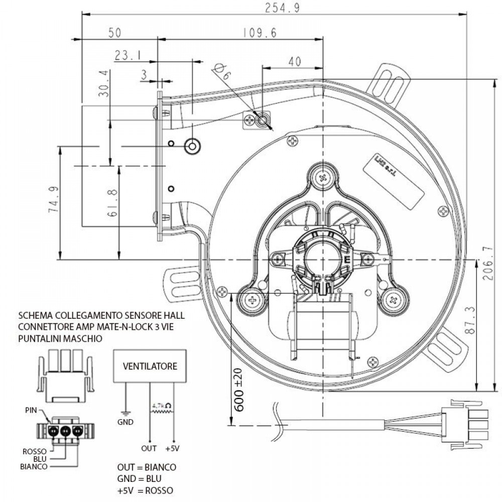 Odsavač kouře pro peletová kamna Eco Spar, Nordica Extraflame, Palazzetti, Piazzetta, Sideros, Palladio a další, 160m³/h 50W 300Pa | Ventilátory a dmychadla na peletová kamna | Náhradní díly na peletová kamna |