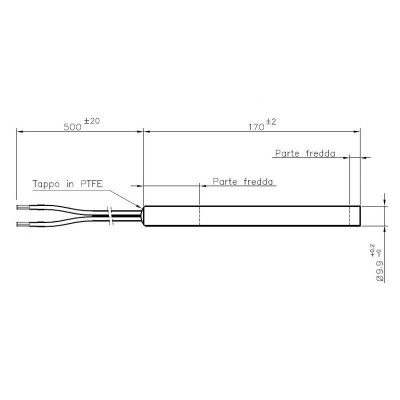 Topné těleso pro peletová kamna MCZ, Palazzetti, Thermorossi, Edilkamin, Nordica Extraflame, Eva Calor, Klover a další, celková délka 170mm, 300W - Topné těleso na peletová kamna