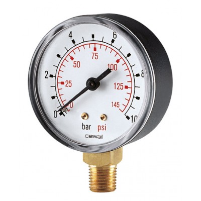 Radial manometer Cewal, Bottom connection - Centrální vytápění