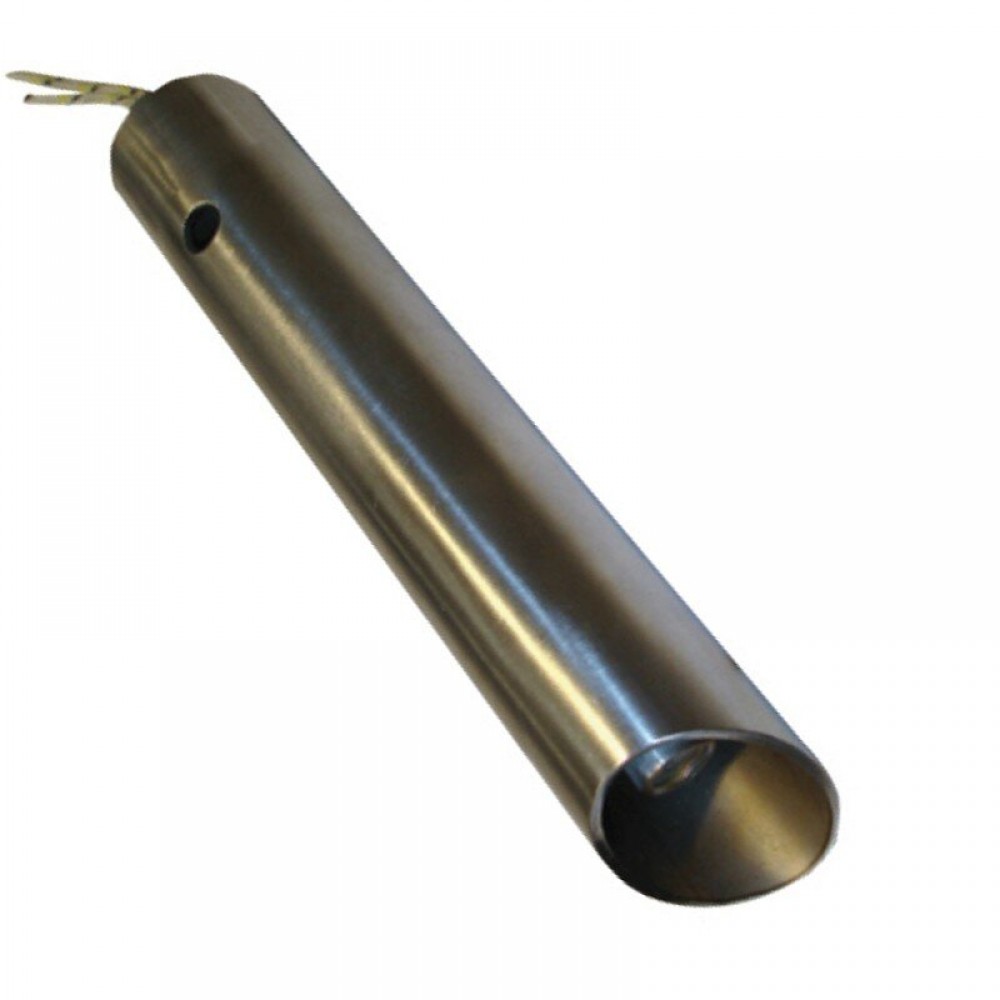 Topné těleso se vzduchovou kanalizační trubicí pro hořák na pelety Ferroli, Anselmo Cola a další, celková délka 120mm, 350W | Topné prvky | Díly pro hořáky na pelety |