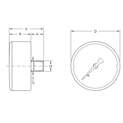 Axial manometer Cewal, Rear connection - Srovnání produktů