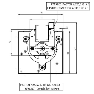 Tangenciální ventilátor pro peletová kamna Sideros a další, s Ø80 mm, průtok 305 m³/h - Náhradní díly na peletová kamna