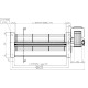 Tangenciální ventilátor s Ø80 mm, průtok 305 m³/h | Ventilátory a dmychadla | Díly krbů na pelety |