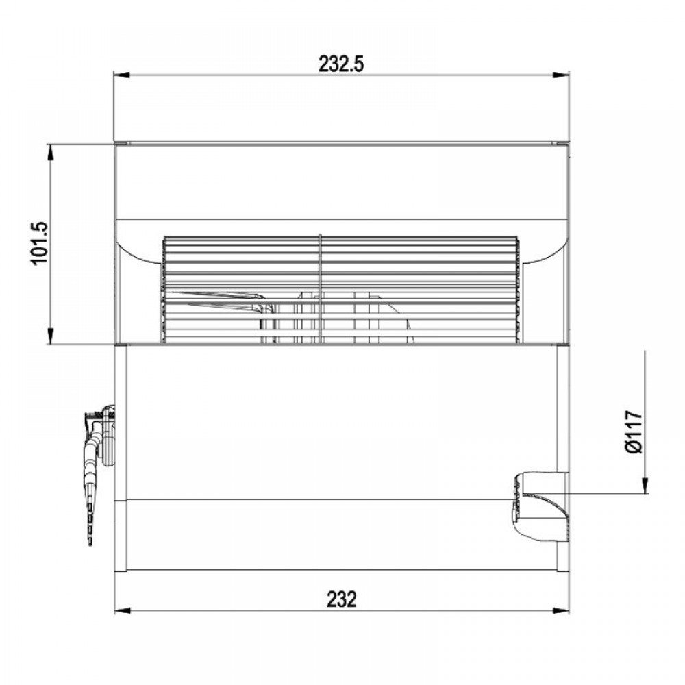 Radiální ventilátor EBM pro peletová kamna Edilkamin, Karmek One, Ostatní, průtok 690 m³/h | Ventilátory a dmychadla | Díly krbů na pelety |