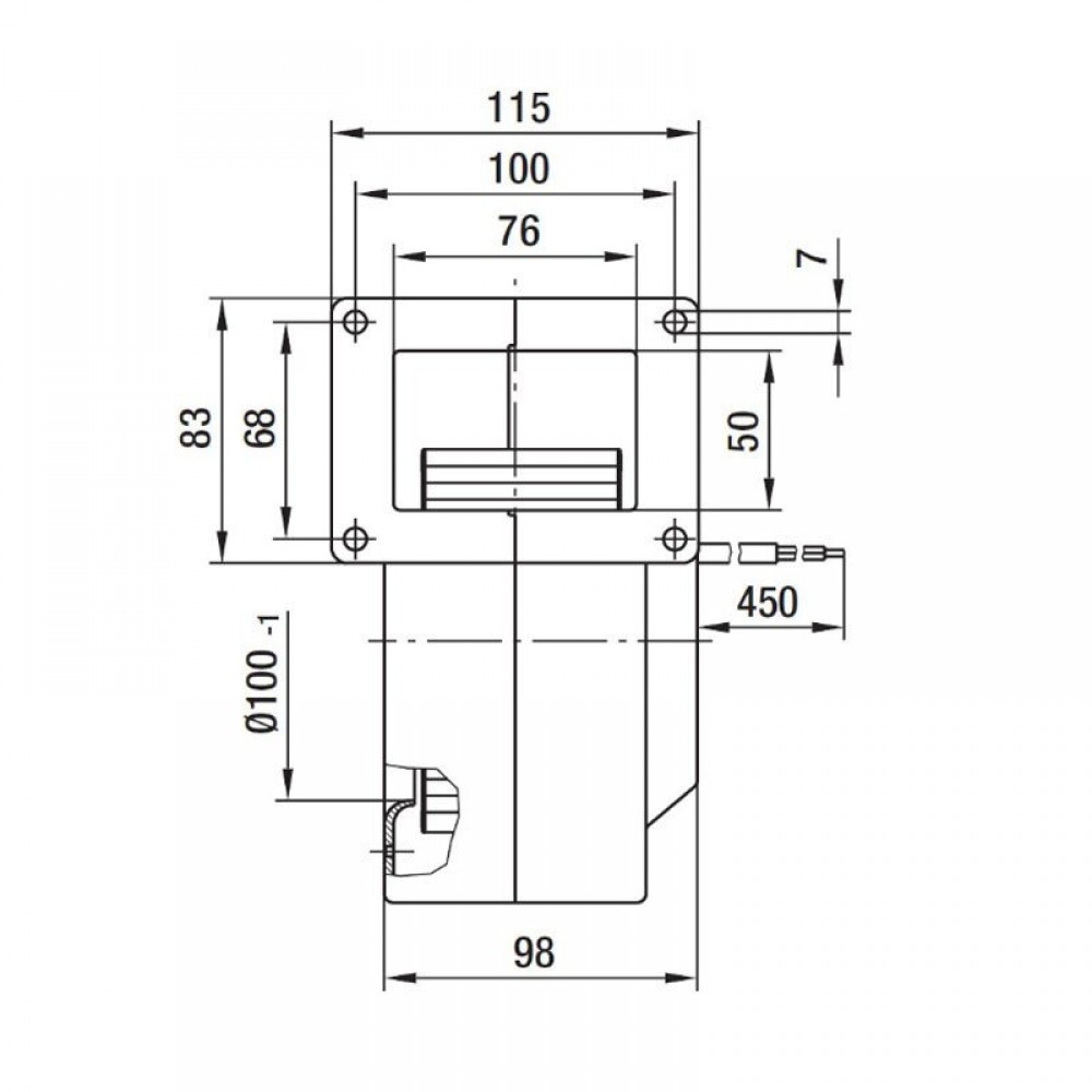 Radiální ventilátor EBM pro peletová kamna Clam, průtok 265 m³/h | Ventilátory a dmychadla | Díly krbů na pelety |