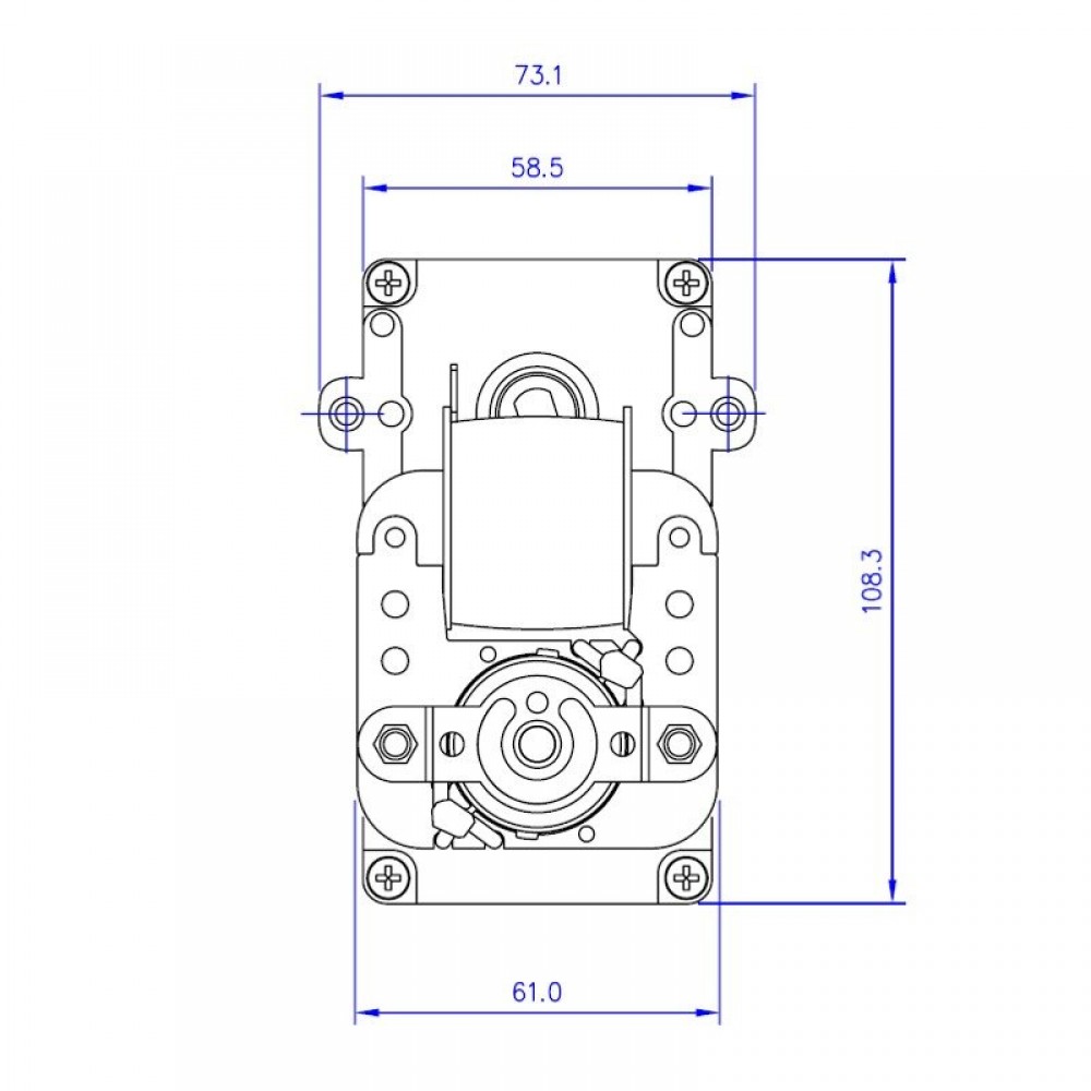 Převodový motor s dutou hřídelí Mellor KB1004, 5RPM pro peletová kamna Karmek One, Eurostek a další | Převodové motory | Díly krbů na pelety |