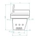 Litinový hořák pro peletová kamna, 136 x 92 mm | Braziers | Spalovací komora |