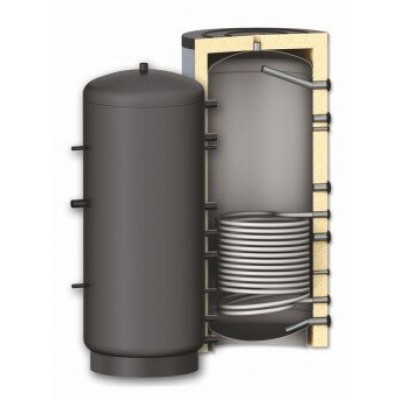 Buffer Tank Sunsystem, Model PR 2000, Capacity 2000L, One heat exchange coil, Industrial Vessel - Akumulační nádrže