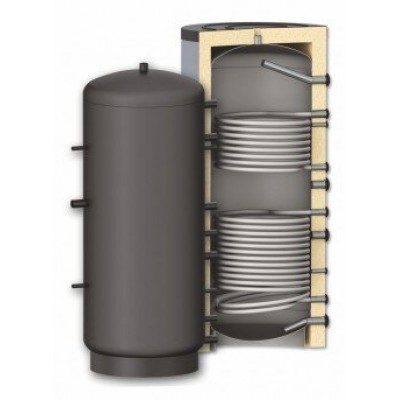 Buffer Tank Sunsystem, Model PR2 2000, Capacity 2000L, Two heat exchanging coils, Industrial Vessel - Akumulační nádrže