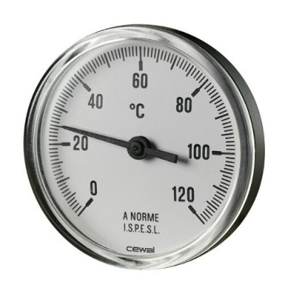 Bimetallic thermoplastic thermometer Cewal, Rear stem 50mm x 1/2'' - Srovnání produktů