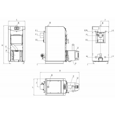 Кotel na pelety BURNiT WBS AC Pellet 17 Active 20 - Pell 25, 20kW - Soupravy na pelety