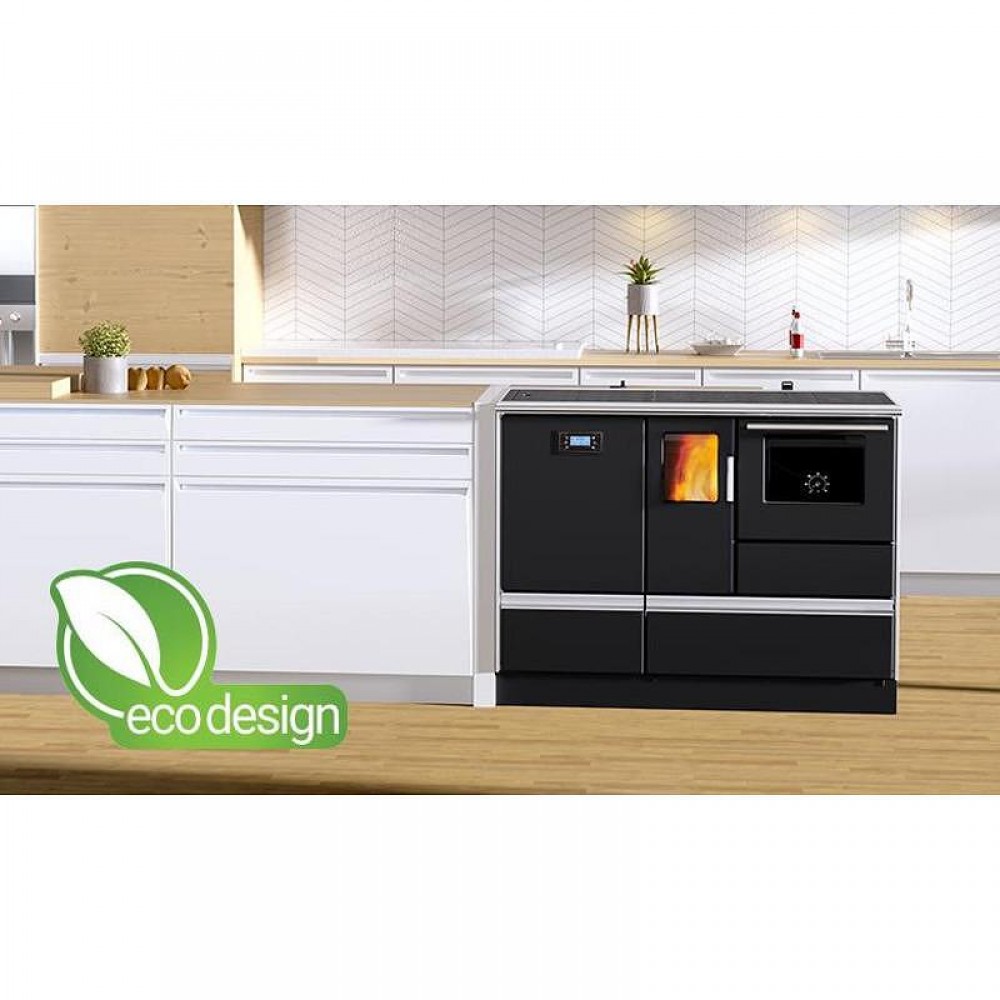 Sporák na pelety s výměníkem Alfa Plam Alfa Term 20 Pellet Anthracite, 20kW | Sporáky na pelety | Pelety |