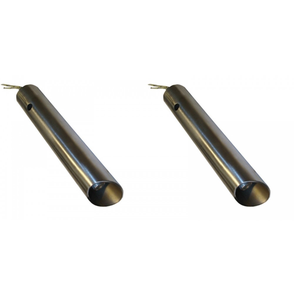 Topné těleso se vzduchovou kanalizační trubicí pro hořák na pelety Ferroli, Anselmo Cola a další, celková délka 130mm, 350W - x2