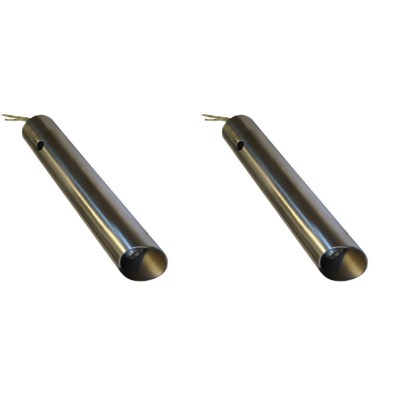 Topné těleso se vzduchovou kanalizační trubicí pro hořák na pelety Ferroli, Anselmo Cola a další, celková délka 130mm, 350W - x2 - Díly pro hořáky na pelety