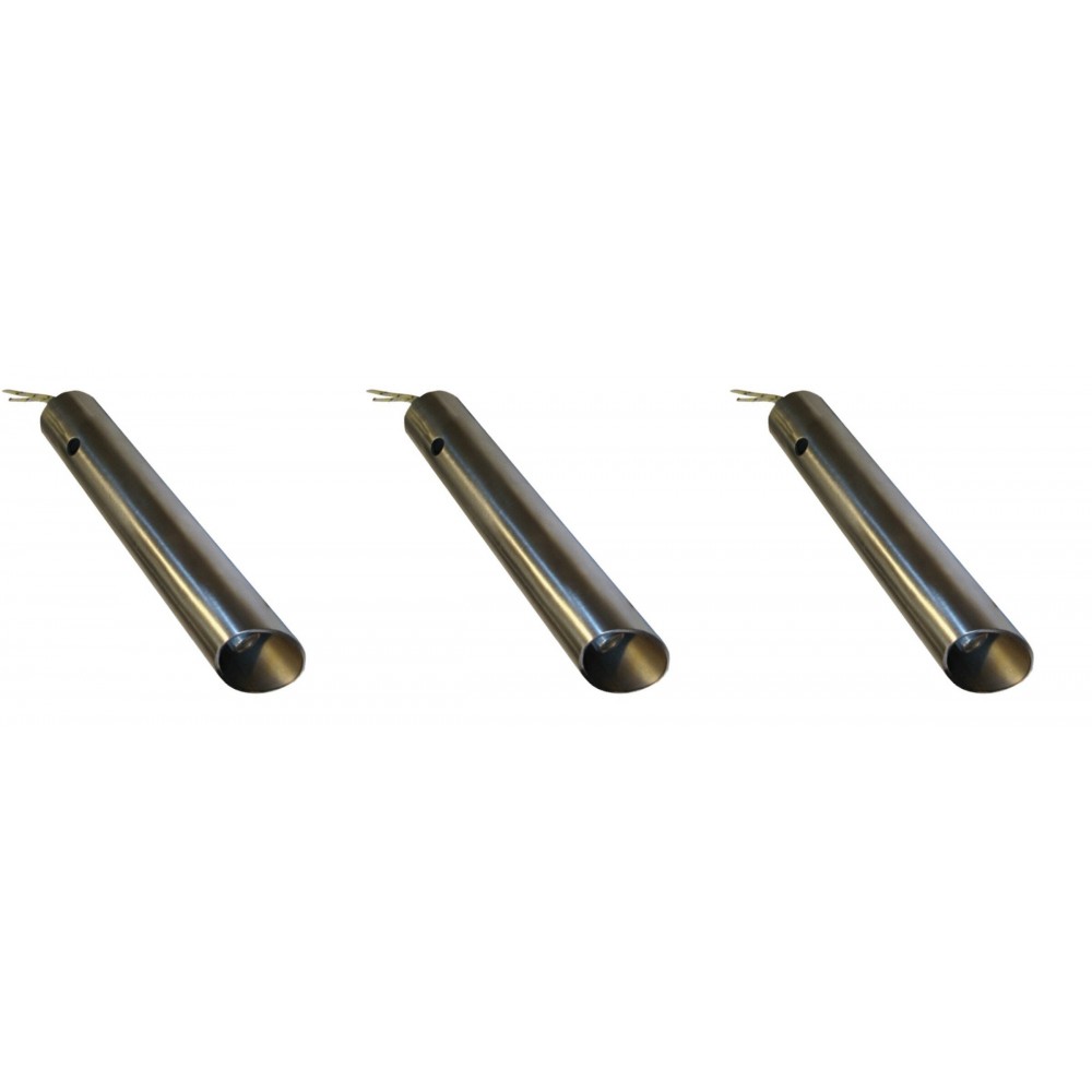 Topné těleso se vzduchovou kanalizační trubicí pro hořák na pelety Ferroli, Anselmo Cola a další, celková délka 130mm, 350W - x3