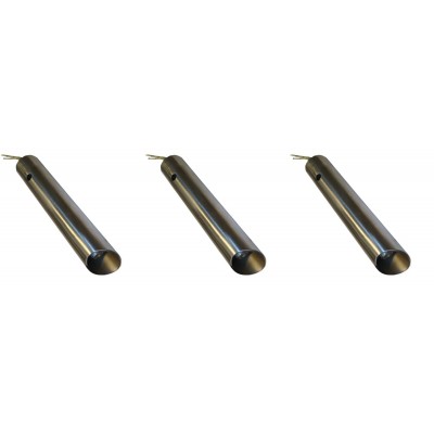 Topné těleso se vzduchovou kanalizační trubicí pro hořák na pelety Ferroli, Anselmo Cola a další, celková délka 130mm, 350W - x3 - Díly pro hořáky na pelety
