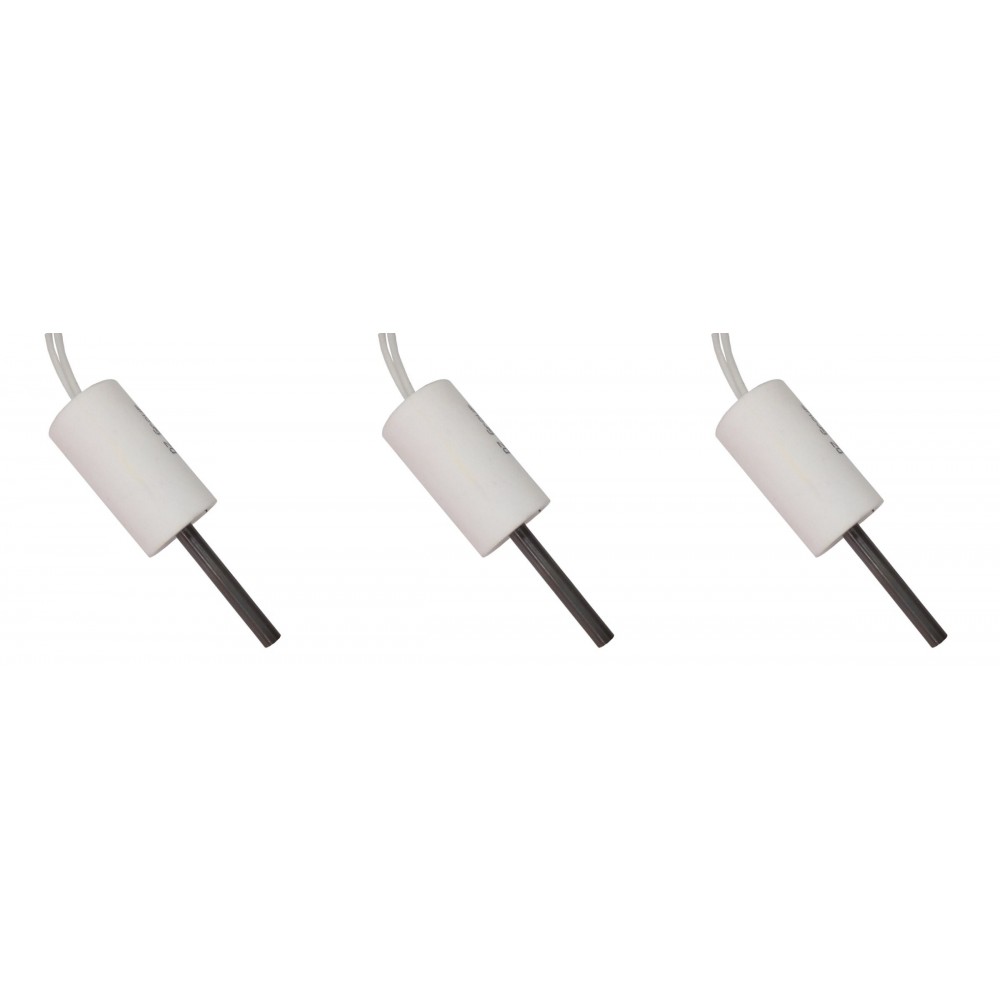 Nízkonapěťové topné těleso pro peletová kamna ComfortBilt, Edilkamin a další, celková délka 66mm, 90 - 100W až 24V AC - x3 | Topné těleso na peletová kamna | Náhradní díly na peletová kamna |