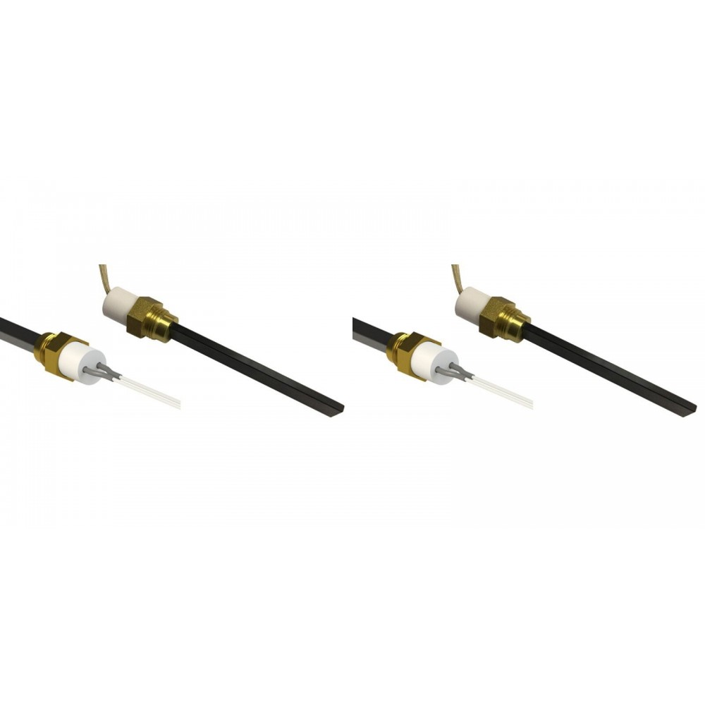 Nízkonapěťové topné těleso pro peletová kamna Eco Spar, BURNiT, Adler, AMG, Ecoteck a další, celková délka 126mm, 120W až 24V - x2