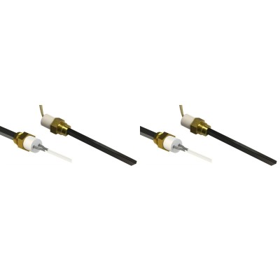 Topné těleso s černým křemenným krystalem pro peletová kamna Eco Spar, BURNiT, Whitfield, Lennox a další, celková délka 126mm, 400W - x2 - Speciální nabídky