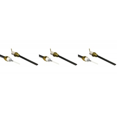 Topné těleso s černým křemenným krystalem pro peletová kamna Eco Spar, BURNiT, Whitfield, Lennox a další, celková délka 126mm, 400W - x3 - Speciální nabídky