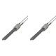Topné těleso s černým křemenným krystalem pro peletová kamna Eco Spar, BURNiT, Palazzetti, Ravelli, MCZ a další, celková délka 122mm, 300W - x2 | Topné těleso na peletová kamna | Náhradní díly na peletová kamna |