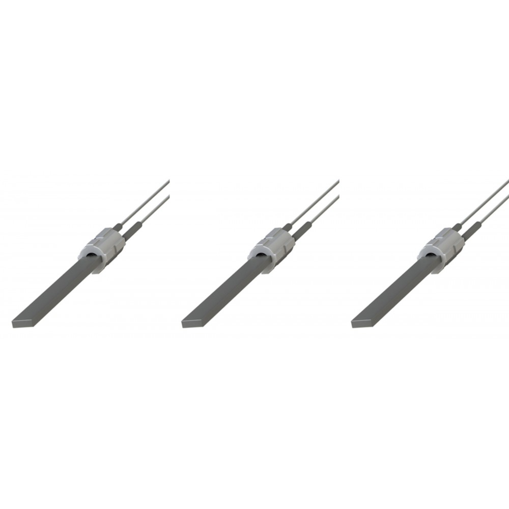 Topné těleso s černým křemenným krystalem pro peletová kamna Eco Spar, BURNiT, Palazzetti, Ravelli, MCZ a další, celková délka 122mm, 300W - x3 | Topné těleso na peletová kamna | Náhradní díly na peletová kamna |