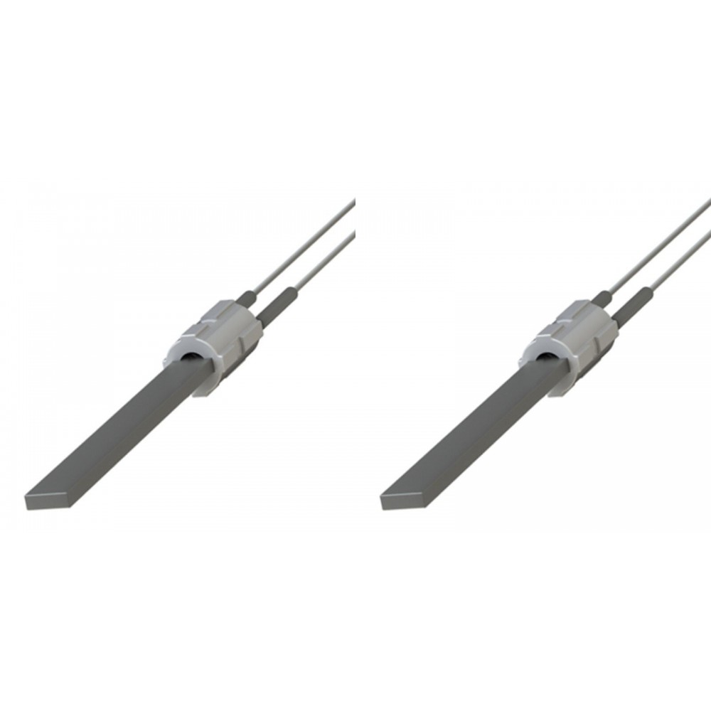 Topné těleso s černým křemenným krystalem pro peletová kamna Eco Spar, BURNiT, Palazzetti, VistaFlame, Whitfield, Lennox a další, celková délka 122mm, 400W - x2 | Topné těleso na peletová kamna | Náhradní díly na peletová kamna |