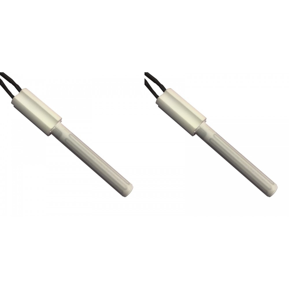 Keramické topné těleso pro peletová kamna Eco Spar, BURNiT, Ashley, Adler, AMG, Piazzetta a další, celková délka 102mm, 250W - x2 | Topné těleso na peletová kamna | Náhradní díly na peletová kamna |