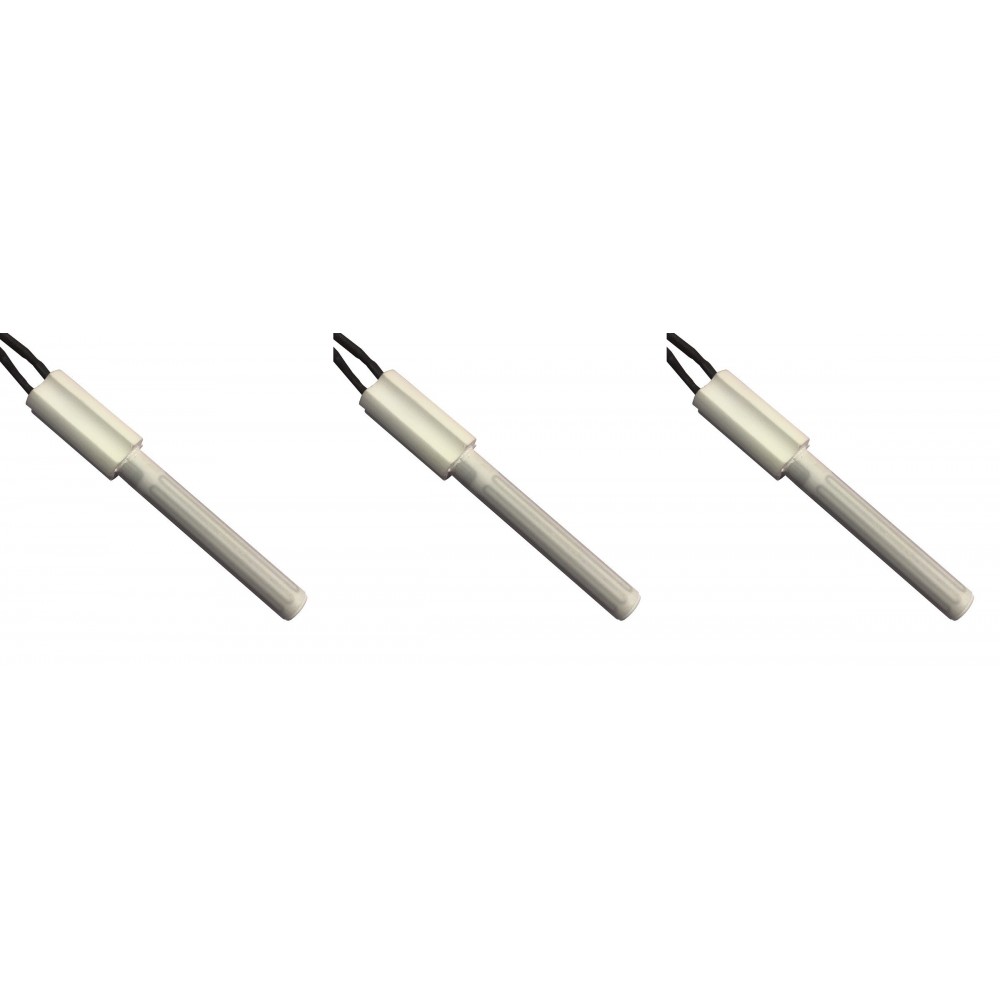 Keramické topné těleso pro peletová kamna Eco Spar, BURNiT, Ashley, Adler, AMG, Piazzetta a další, celková délka 102mm, 250W - x3