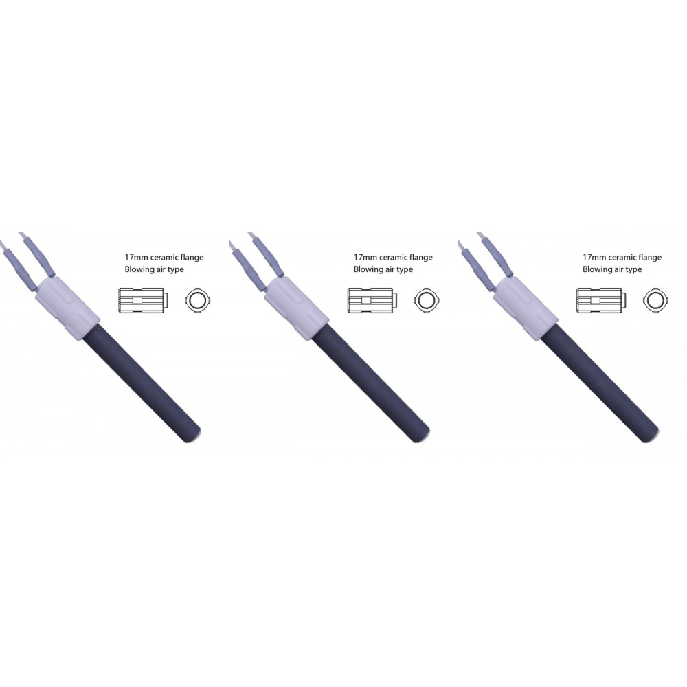 Keramické topné těleso pro peletová kamna BURNiT, Palazzetti a další, celková délka 113mm, 260W - x3 | Topné těleso na peletová kamna | Náhradní díly na peletová kamna |