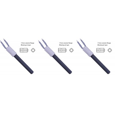 Keramické topné těleso pro peletová kamna BURNiT, Palazzetti a další, celková délka 113mm, 260W - x3 - 