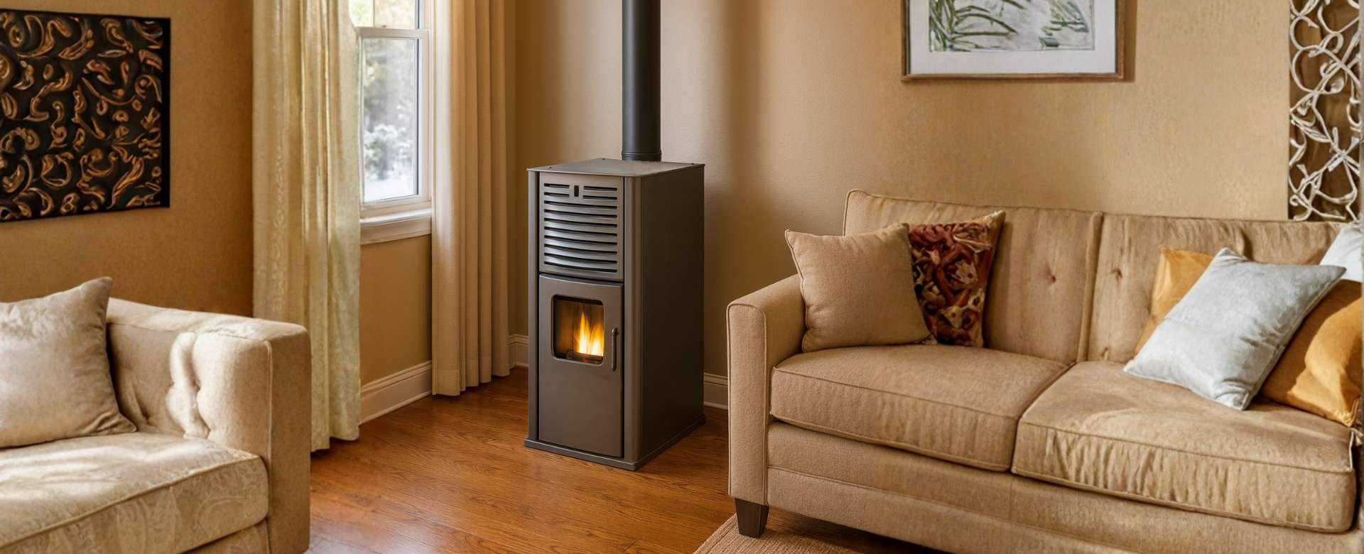 Peletový krb s vodním pláštěm